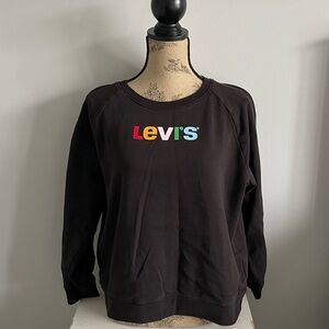 Levi's Black Sweatshirt with Multicolor Logo